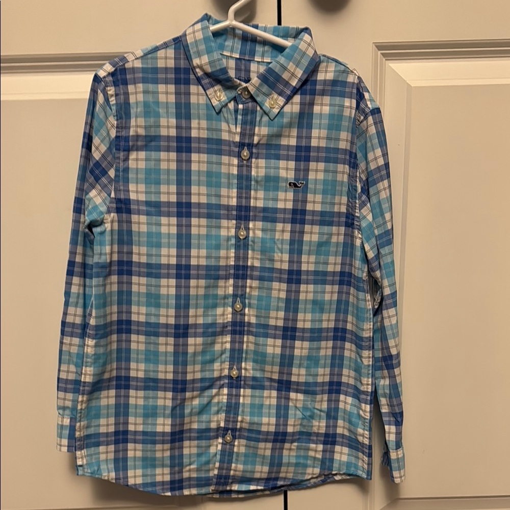 Vineyard Vines Blue Button Down Shirt Casual Plaid